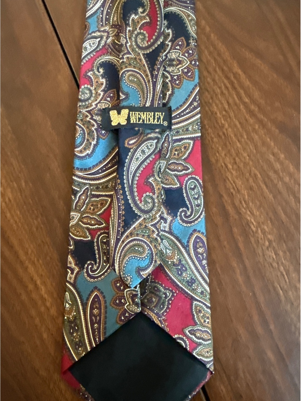 Vintage Wembley Silk Paisley Tie Made in USA